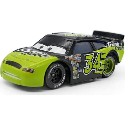 Disney Pixar Cars Newest Lightning Mcqueen Jackson Storm No.34 Trunk Fresh Diecast Metal Alloy Toy Car For Kids New Year Gifts