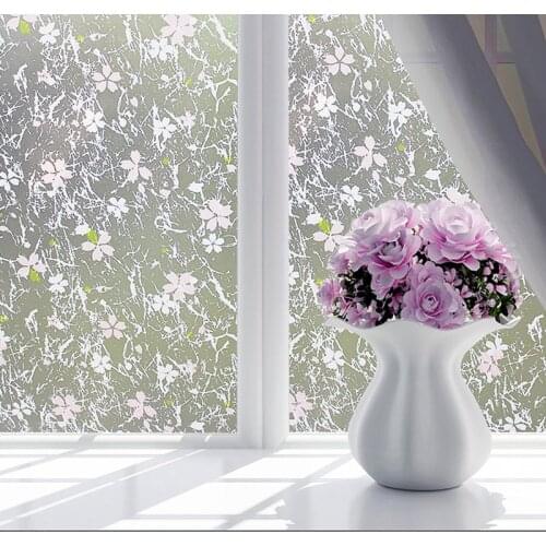 45*100cm Frosted Opaque Glass Window Film PVC Adhesive Self Glass Stickers Bathroom Window Deacls Home Decor