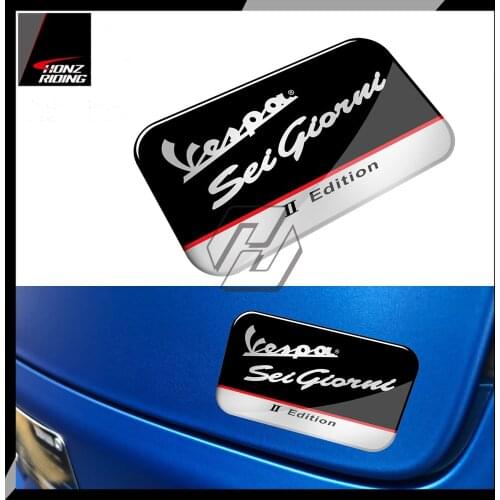 For Piaggio Vespa GTS GTV 300 Sei Giorui II Edition LX Sprint Decal 3D Resin Motorcycle Sticker