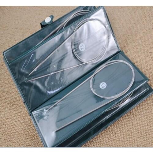 Wholesale 11pc/bag 10bag/lot 80cm Stainless Steel Circular Knitting Needles 1 Crochet Hook Needle DIY Handicrafs NEEDLE-764192