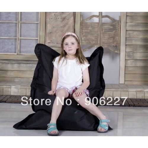 The original!! Junior Outdoor BLACK Beanbag, Waterproof bean bg sofa chair, Large pillow sitting cushions - free shipping