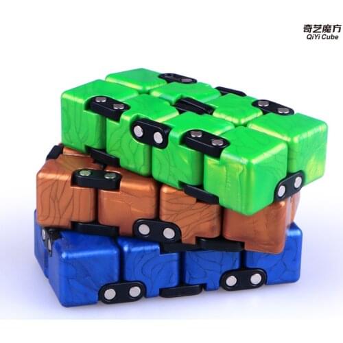 QiYi Stress Relief Toy Colorful Infinity Magic Neo Cube Blocks Portable Decompresses Relax Toys For Children Adults Kids Toys