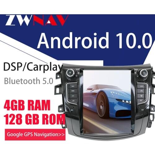 4+128G Tesla Screen Carplay For 2014 2015 2016 2017 2018 Nissan NP300 Android10 Player Auto Audio Stereo Radio Recorder GPS Unit