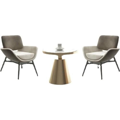 GY Negotiation Table and Chair Set Light Luxury Office Leisure Business Reception Negotiation round Reception Table and Chair