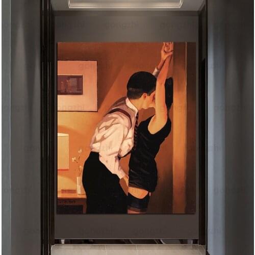 Bedroom Decoration Canvas Painting Night View Cafe Men and Women Passion Retro Wall Art Poster Modern Nordic Living Room Decor