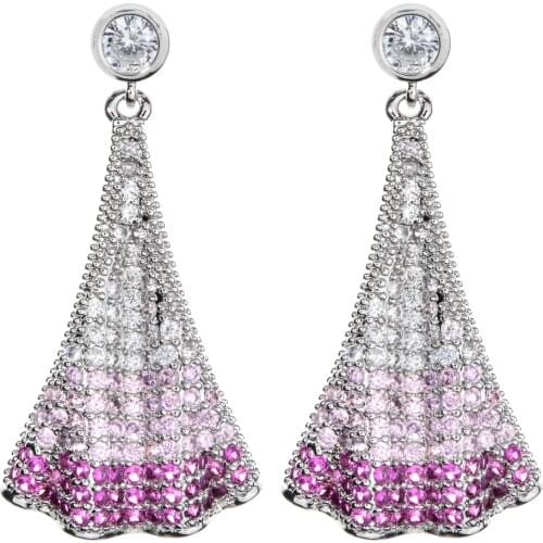 Korean colorful wavy fan-shaped Earrings add jewelry and Gift Earrings to various occasions of womens wedding parties ER-342