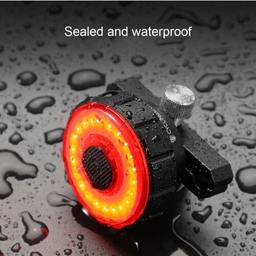 USB Rechargeable Bike Tail Light IPX5 Road Bike Light Sensing Rear Light Safety Rear Bicycle Brake Light-High Intensity