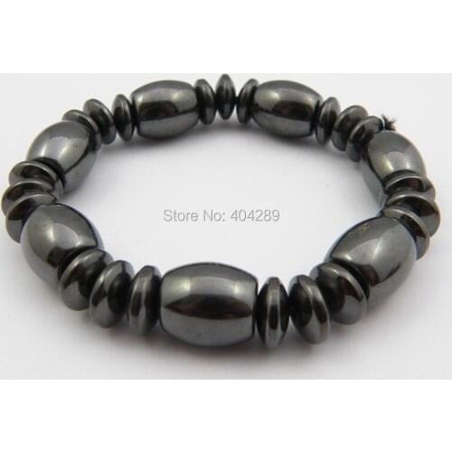 1pcs Healthful Magnetic Hematite Mens Bracelet,Heidan Stone Bracelet,6 big beaded bracelet