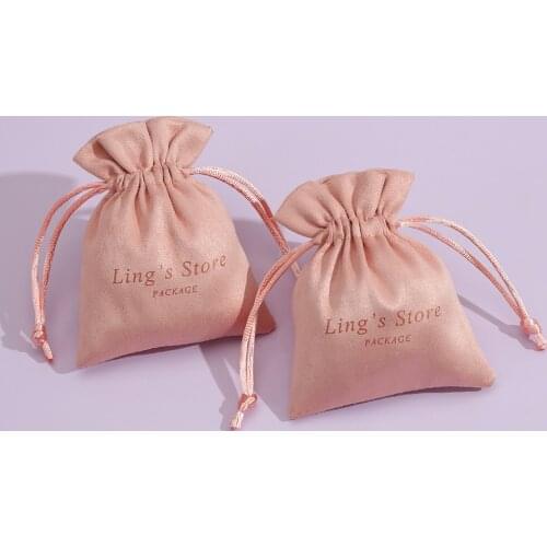100pcs 7x9cm 8x10cm 10x15cm Drawstring velvet Bag Jewelry Packaging Candy Wedding Bags Wholesale Pink Gifts Pouches Personalized