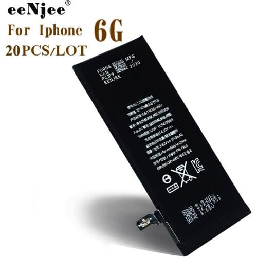 EENJEE 20PCS Cell Phone Battery For Iphone 6 6G China Manufacturer 3.8V 1810mah AAA Qlty Replacement Lithium Ion OEM