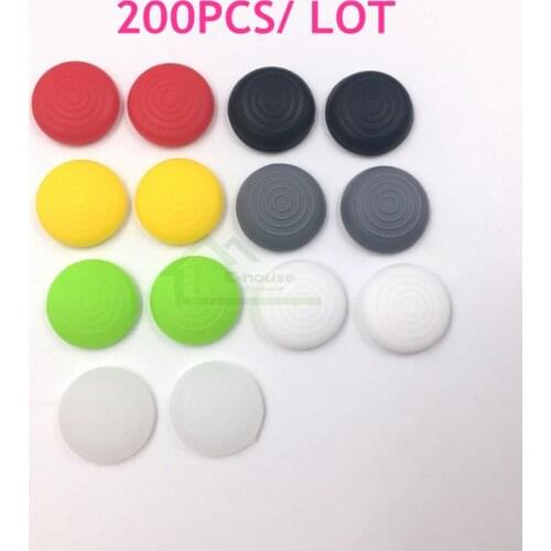 200pcs Circle Silicone Cap Thumbstick Caps Joystick Caps replacement for Play Station 4 PS4 Controller