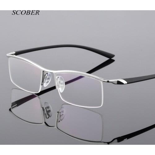 2020 high-end business spectacle Frames men fashion grand half-frame glasses star the same paragraph metal glasses frame women