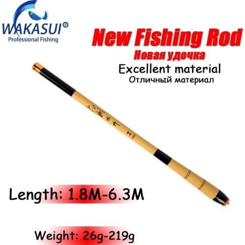 2021New Telescopic Fishing Rod Super Light Hard Carbon Fiber Hand Fishing Pole1.8M/2.1M/2.4M/2.7M/3.6M/4.5M/5.4M/6.3M Stream Rod