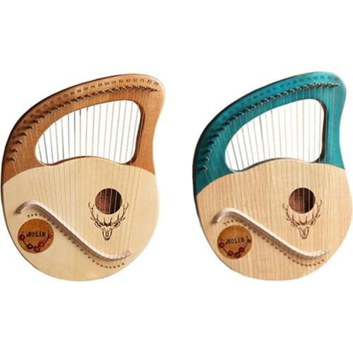 Lyre Harp,Greek Violin,24 String Wooden Lyre Instrument,with Tuning Wrench, for Music Lovers Beginners,Etc