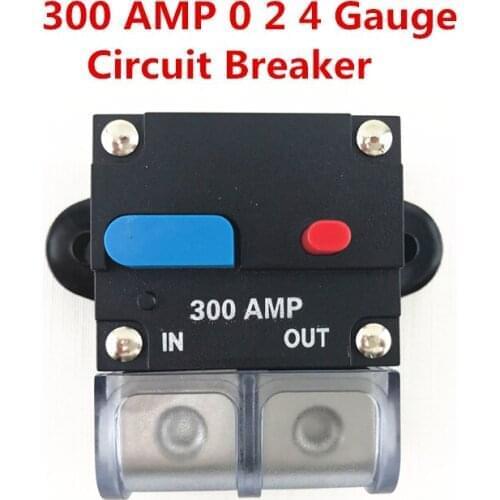 Car 12V 300 AMP 0 2 4 Gauge MC Audio Circuit Breaker Fuse Holder Insurance Block