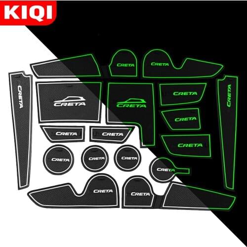 Car Rubber Mat Door Mat for Hyundai Creta Ix25 2017 - 2019 Anti-Slip Cup Pad Interior Decoration Styling Gate Slot Pad Mats