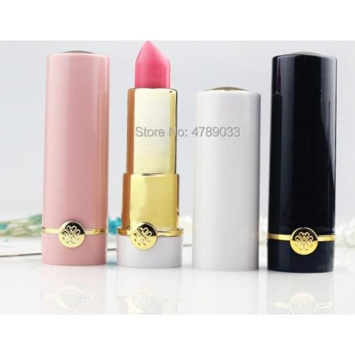 Free Shipping 10/30/50pcs Round Empty Plastic Lipstick tube 12.1mm , Black/Red/Pink Round Lip Rouge Case