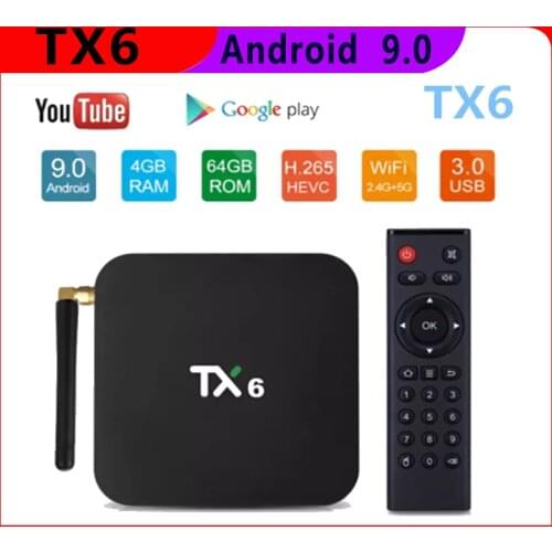 【Free Shipping】Tanix TX6 Allwinner H6 Android Smart Mini TV Box 4K Media Player 4GB 64GB HDR Youtube Google