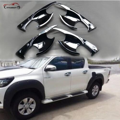 CITYCARAUTO 2016-2019 fit For Hilux New Pickup Door Handle Insert Trims fit For Hilux Car Styling Hilux Revo Bowls Part