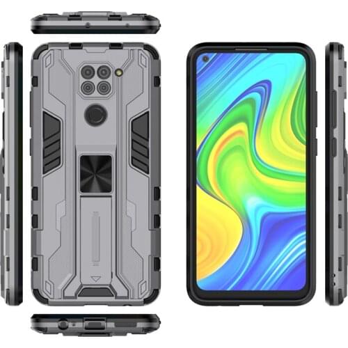 For Xiaomi Redmi Note 9 Pro Max Case Luxury Armor Stand Holder Magnetic Car Ring Back Cover for Redmi Note 9S Phone Cases