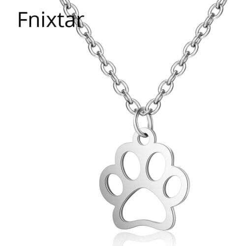 Fnixtar High Quality Animal Charms Pendant & Necklaces for Women Jewelry Stainless Steel Charms Christmas Day Gift 5pcs/lot