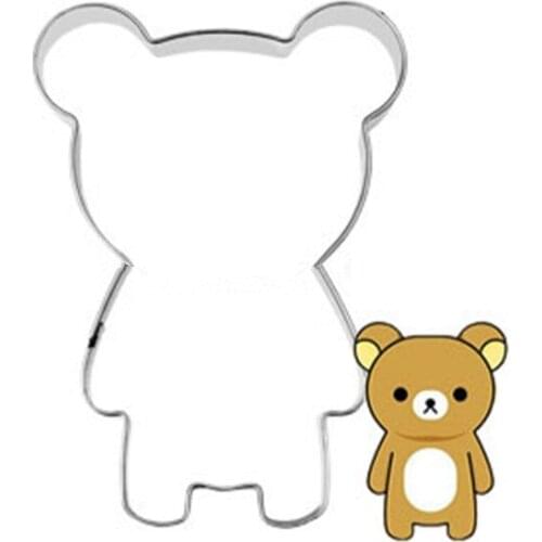 Lovely Bear Cookie Stamp Baking Mould Cutter Melon Cake Tools Fondant Biscuits Fondant Stainless Steel Chinese New Year Gift