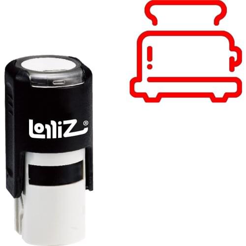 LolliZ Toaster Self-Inking Rubber Stamp - Modern Symbol Series