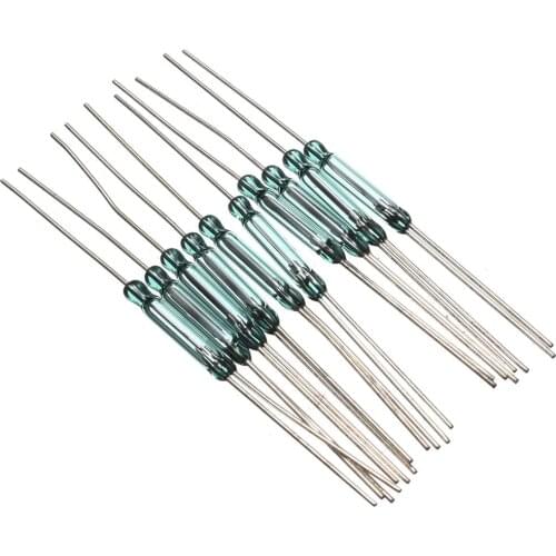 Best price 10pcs N/O N/C SPDT Reed Magnetic Switch Switches Replacement 2.5X14MM RI-90
