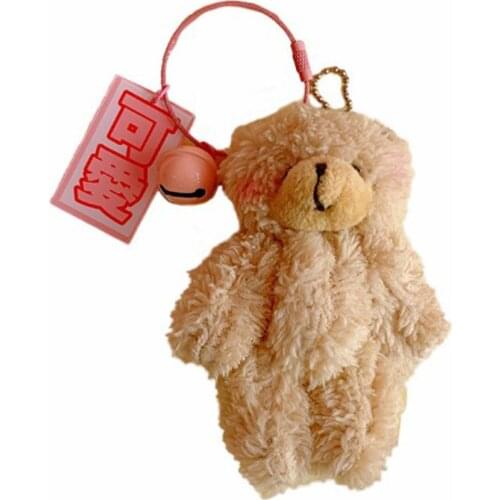 Fashion Cartoon Cute Pendant Plush Doll Bear Bag Pendant Soft Cute Accessories Car Bag Charm Keychain For Girls