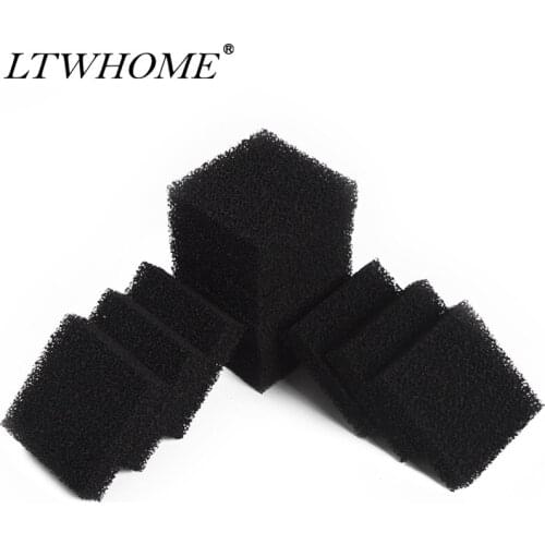 LTWHOME Pack of 12 Compatible Carbon Aquarium Filter Sponge Fit for Juwel Compact / Bioflow 3.0