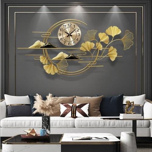Living room wall decoration clock fashion Nordic art clock creative silent wall clock living room decoration