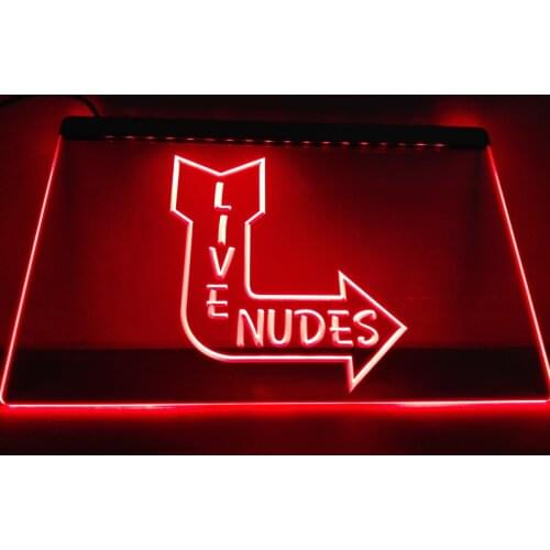LK978- Live Nudes Sexy Lady Night Club Bar Neon Sign home decor crafts