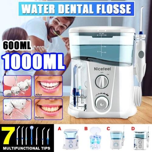 Nicefeel Water Dental Flosser Electric Oral Irrigator Care Dental Flosser Water Toothbrush Dental SPA with 7pcs Tips