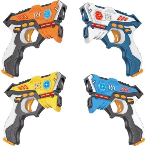 New infrared laser tag toy gun versus gunshot light indoor and outdoor game gift set Children gift Kids Multiplayer-4guns