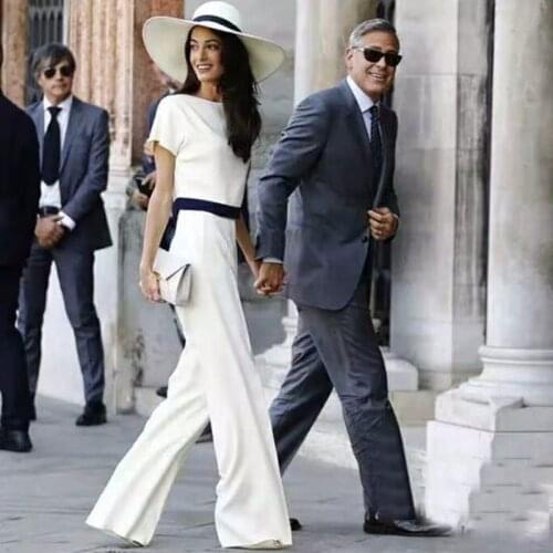 New Fashion High Quality Summer Party Workplace Sexy Beach Girls White Tops Loose Pants Vintage Elegant Chic White WomenS Sets