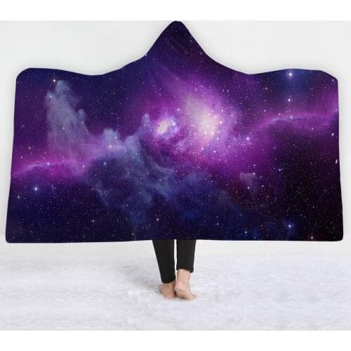 Mylb 3d Printed for Adults Sofa Moon Sky Sherpa Fleece Wearable Wrap Throw Blanket Microfiber