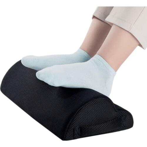 Office Ottoman Cloud Black Mesh Footrest Cushion Dome Shaped Non-Slip Slow Rebound Foot Pad Relax Foot Pad
