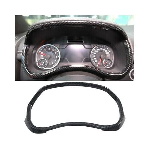 Carbon Fiber Look Dashboard Meter Frame Cover Trim For Dodge Ram 1500 2019-2020