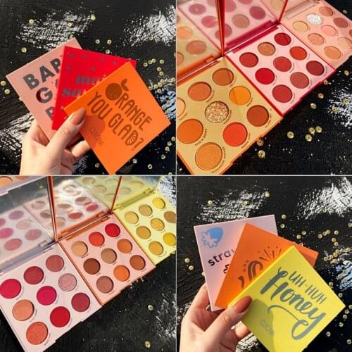 Eyeshadow Pallete 9 Color Shadow Palette Christmas Pigmented Eyeshadow Professional Glitter Makeup Matte Beauty Glazed Eyeshadow