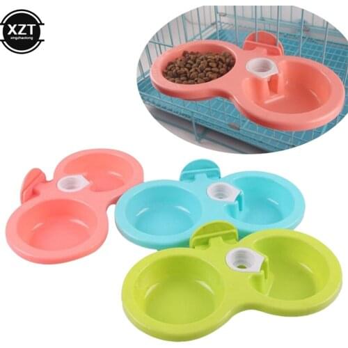 1 Pc Double Bowl Puppy Pet Drinkers Automatic Water Feeder Dispenser Food Dish Bowl Pet Dog Cat Drinking Water For Pet Dog Cat