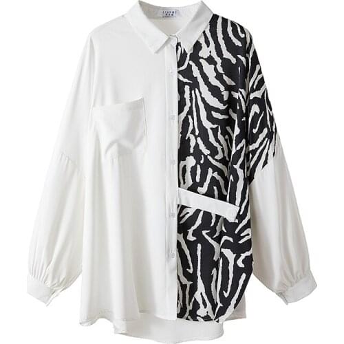 Stitch Long-Sleeved Shirts Plus Large Size Clothes 2021 Oversize Spring Autumn Feminina WomenS Top Blouse Fashion D0690