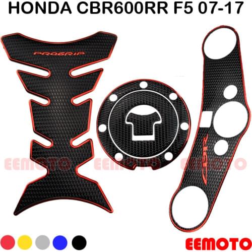 Motorcycle Tank Pad Triple Tree Top Clamp Upper Front End Decals Stickers For HONDA CBR 600RR CBR600RR F5 07 08 09 10 11 12-17