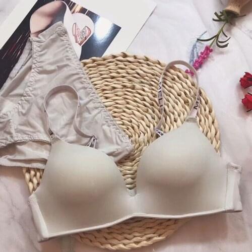 Comfort Wireless Bras For Women Underwear Fashion Seamless Letter Straps Bra Sexy Lingerie Adjustable Push Up Bralette
