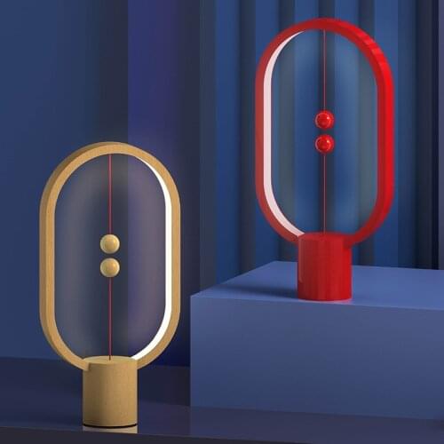 Intelligent led magnetic table lamp bedroom bedside rechargeable creative night light heng balance lamp Touch Dimming Home Decor
