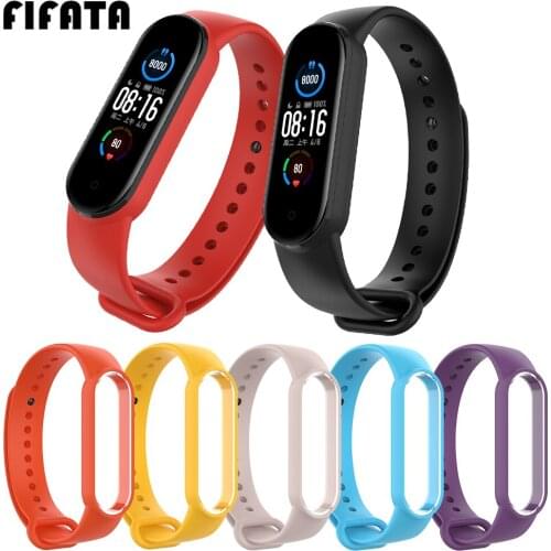 FIFATA For Xiaomi MI Band 5 Smart Bracelet Soft Silicone Watch Band Replacement Wristband For Xiaomi MI Band 5 NFC Smart Band