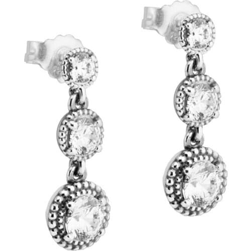 Eternal Elegance Earrings 100% 925 Sterling Silver Jewelry Free Shipping