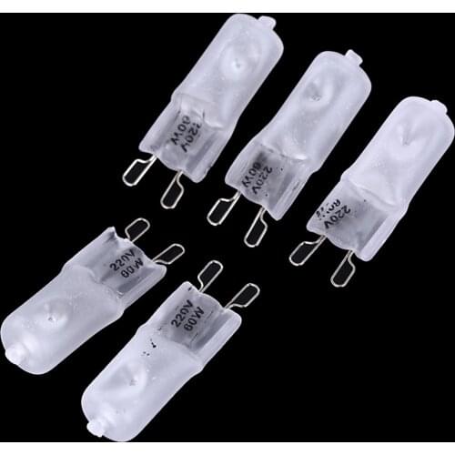 High-quality High-pressure Lamp Beads 5pcs / Lot G9 Halogen Bulbs 20W / 40W / 60W Warm White 220v