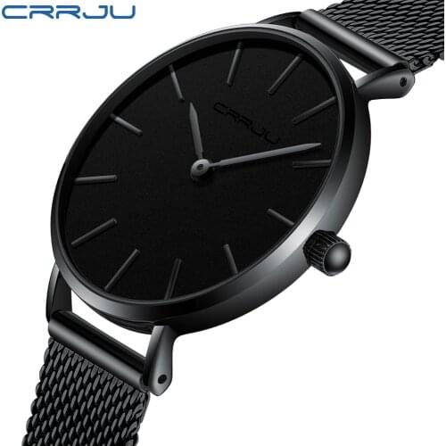 Womens Watches CRRJU Top Brand Luxury Waterproof Couple Watch Fashion Ladies Stainless Steel Casual Wristwatch Quartz Clock