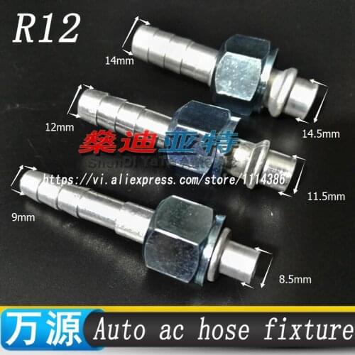 15PCS) Automotive air conditioning hose clamp R12 inner tooth connector without aluminum sleeve (straight)car ac repair parts
