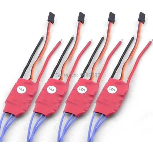 4pcs/lot Simonk 12A Firmware Electronic Speed Controller ESC for RC Multicopter Helicopter QAV130 150 180 210 220 250